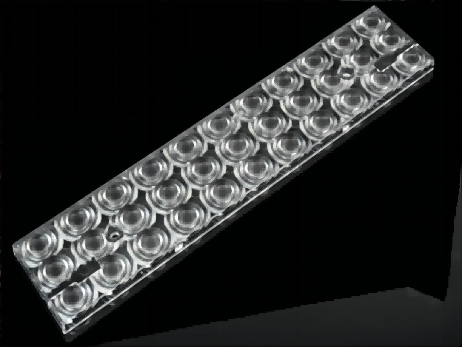 286mm 3 Row LED Linear Lenses for Supermarket Lighting 30°